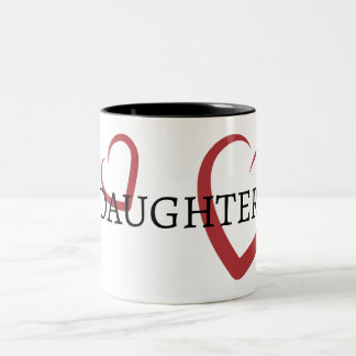 DAUGHTER Typography  Two-Tone Coffee Mug
