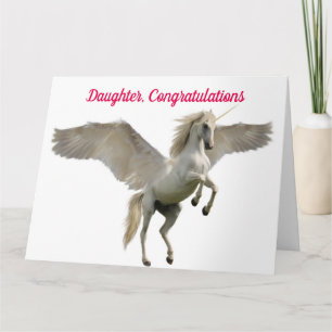 Daughter Unicorn Graduation Card