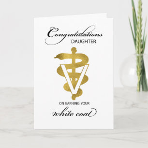 Daughter Veterinary White Coat Ceremony Card