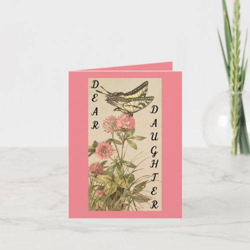 Daughter Vintage Birthday Greeting Card