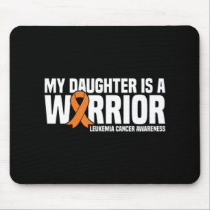 Daughter Warrior Orange Ribbon Leukemia Cancer Awa Mouse Pad