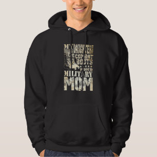 Daughter Wears Combat Boots Military Mom Military  Hoodie