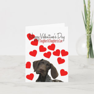 Daughter & Wife Glossy Grizzly Valentine Holiday Card