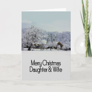 Daughter & Wife Merry Christmas card