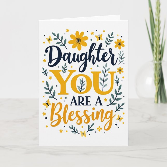 Daughter You Are A Blessing Art Card (Front)