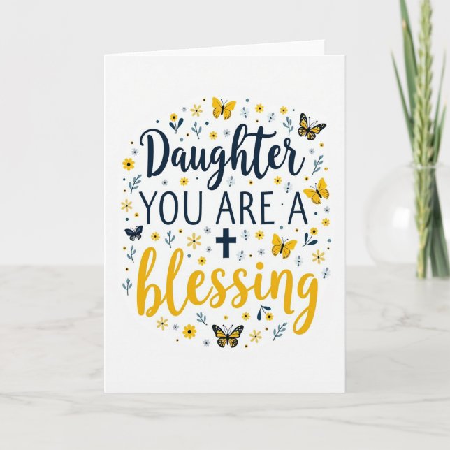 Daughter You Are A Blessing Card (Front)