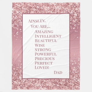 Daughter You Are Amamzing Fleece Blanket