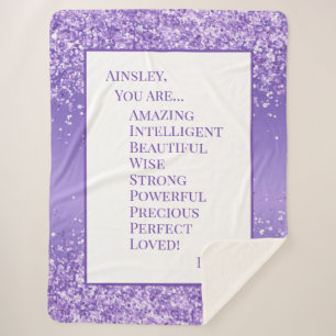 Daughter You Are Amamzing Sherpa Blanket