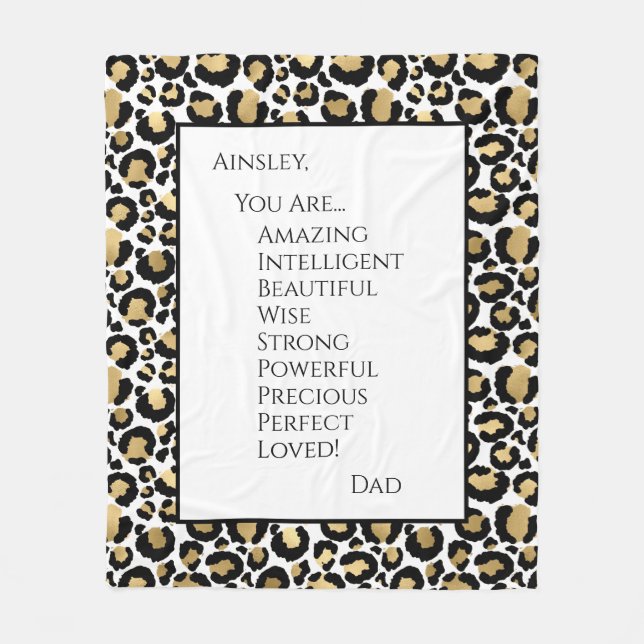 Daughter You Are Amazing Fleece Blanket (Front)