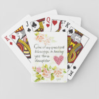 Daughter, You Are My Blessing Playing Cards