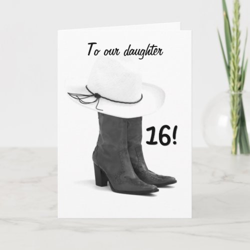 DAUGHTERS 16TH BIRTHDAY CARD