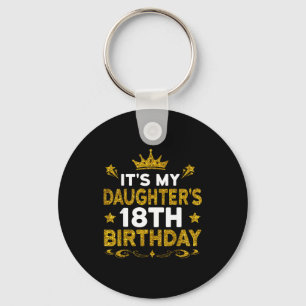 Daughter's 18th birthday happy birthday 18 years keychain