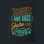 DAUGHTERS AND DADS SHARE ONE HEART FAUX CANVAS PRINT<br><div class="desc">You are looking for a great fathers day present for for husband or dad? Check out his cool fathers day design DAUGHTERS AND DADS SHARE ONE HEART</div>