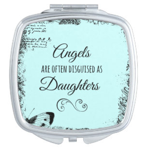 Daughters are Angels Quote Mirror For Makeup