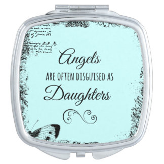 Daughters are Angels Quote Mirror For Makeup