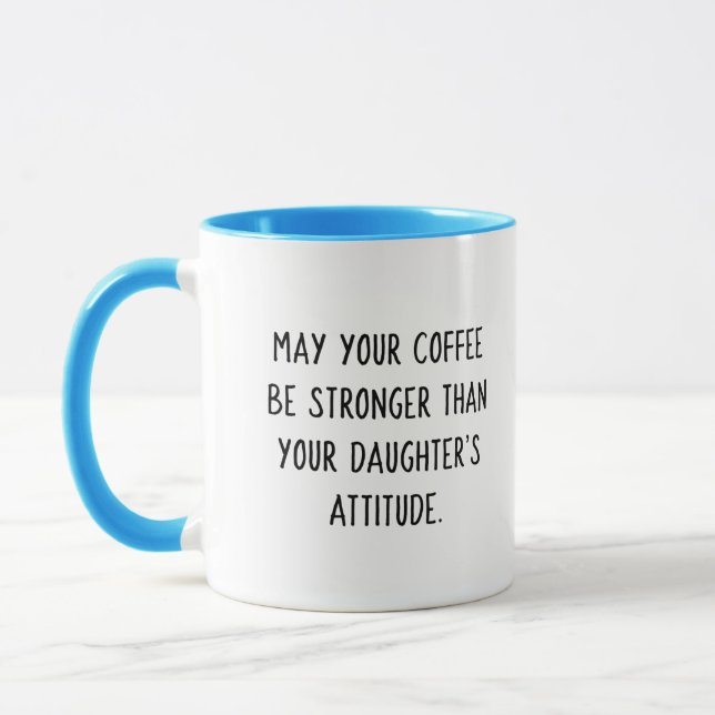 Daughter's Attitude Coffee Mug (Sassy Blue Girl) (Left)