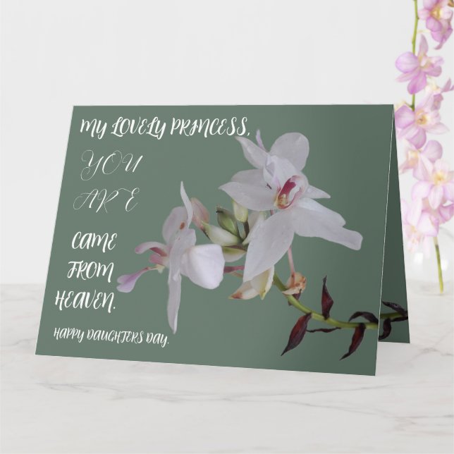 DAUGHTERS DAY FLOWER GIFT CARD (Orchid)