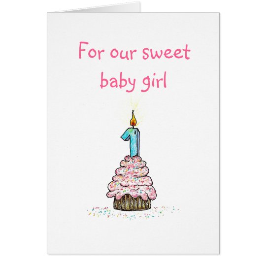 Daughter's First Birthday Card Zazzle