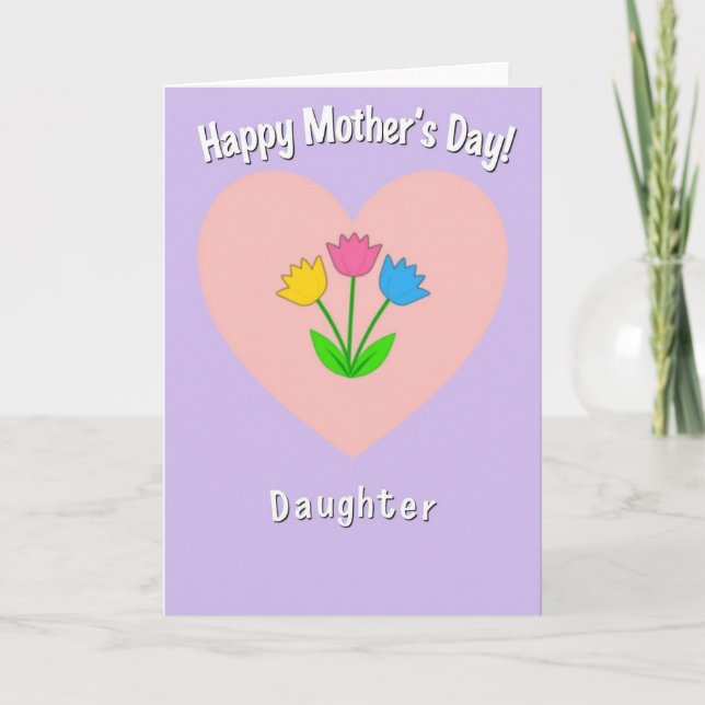 Daughters Floral Mother Card (Front)