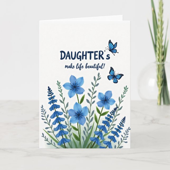 Daughters Floral Mothers Day Card (Front)