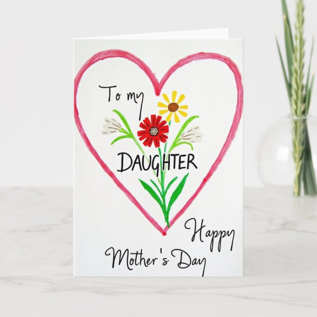 Daughters Joyful Mothers Day Card (Front)