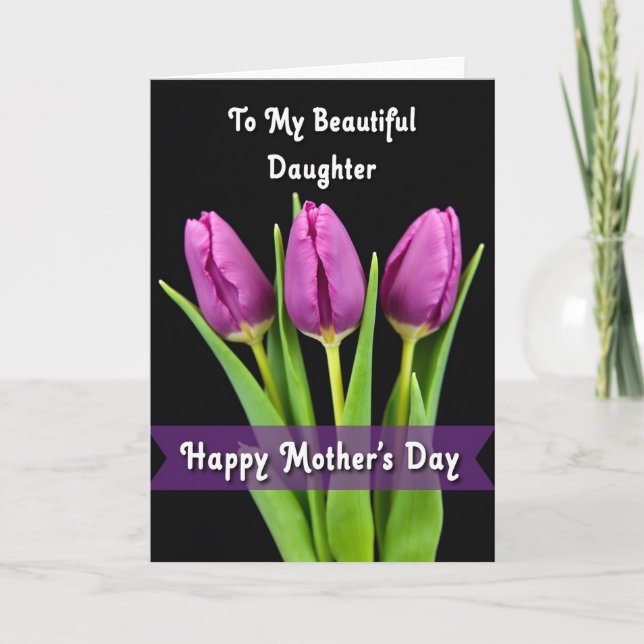 Daughters Mothers Day Bloom Card (Front)