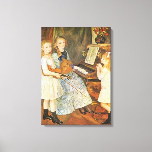 Daughters of Catulle Mendes by Pierre Renoir Canvas Print