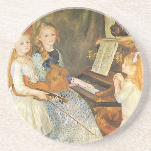 Daughters of Catulle Mendes by Pierre Renoir Coaster