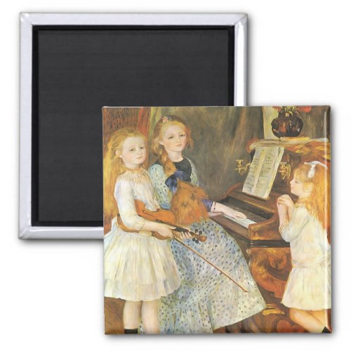 Daughters of Catulle Mendes by Pierre Renoir Magnet