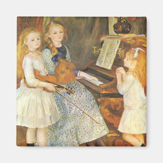 Daughters of Catulle Mendes by Pierre Renoir Magnet (Front)