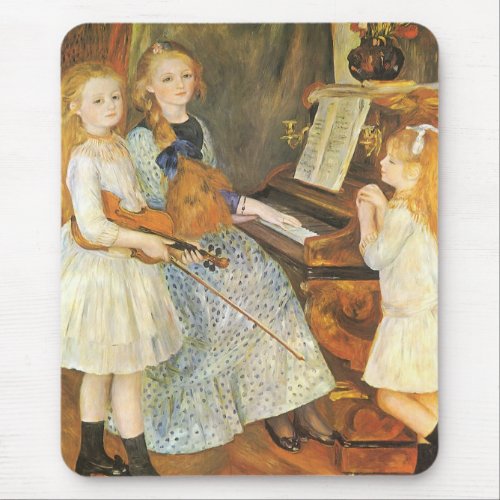 Daughters of Catulle Mendes by Pierre Renoir Mouse Pad