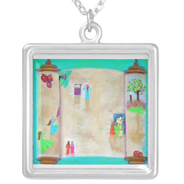 Daughters of Israel Silver Plated Necklace (Front)