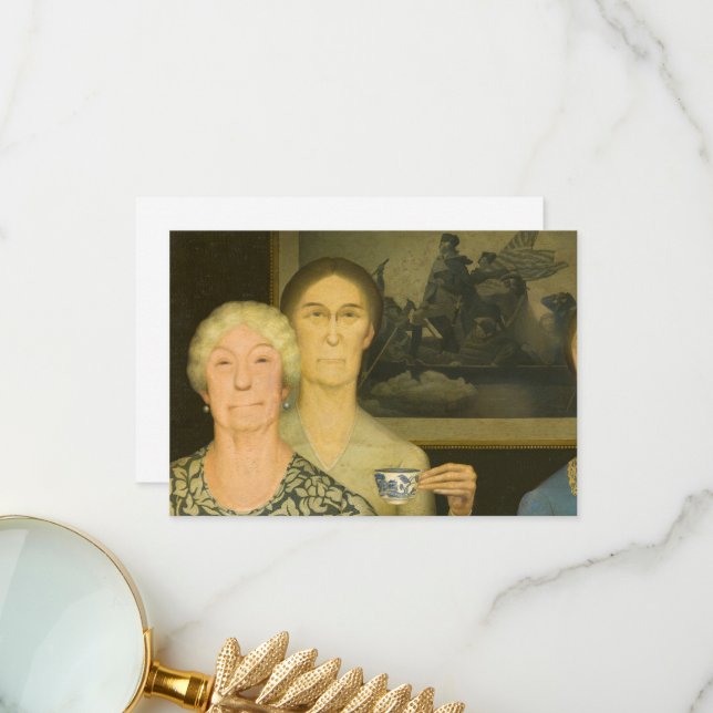 Daughters of Revolution by Grant Wood Thank You Card (Front/Back In Situ)
