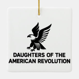 Daughters of the American Revolution DAR eagle USA Ceramic Ornament
