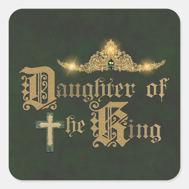 Daughters of The King Square Sticker (Front)