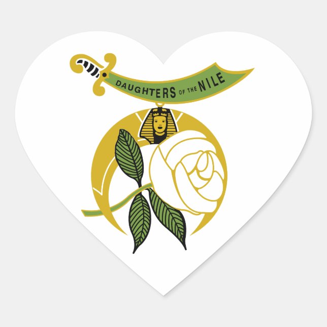 Daughters of the Nile Heart Sticker (Front)