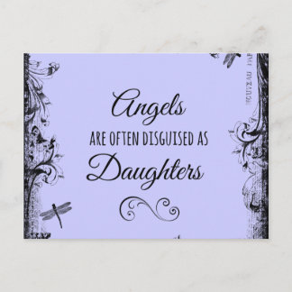 Daughters Quote: Angels are often Postcard