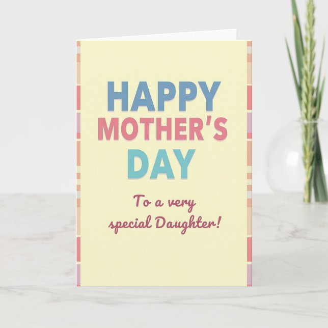 Daughters Special Mother Day Card (Front)
