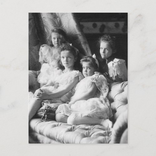 Daughters tsar of Russia OTMA Romanov Postcard