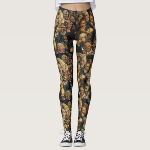 Daumiers Expressions art leggings