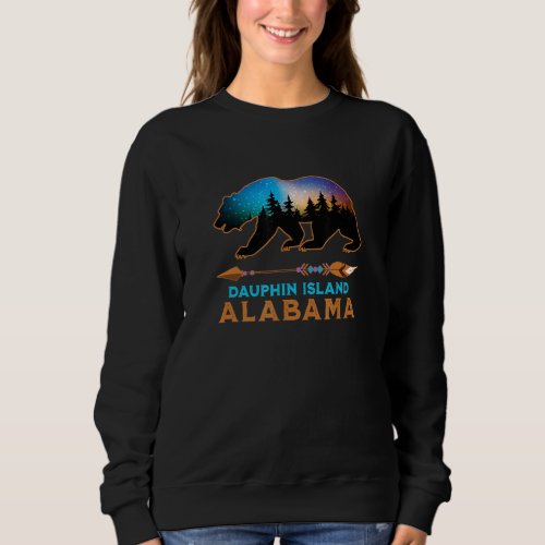 Dauphin Island Alabama American Black Bear Vacatio Sweatshirt