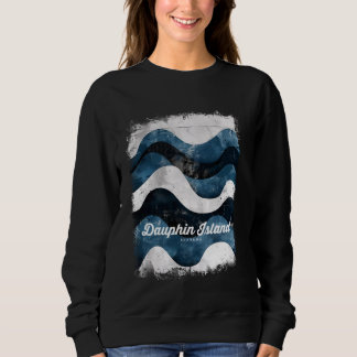 Dauphin Island Alabama Summer Vacation Dolphin Vin Sweatshirt