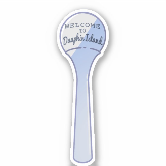 Dauphin Island water tower.  Sticker (Front)