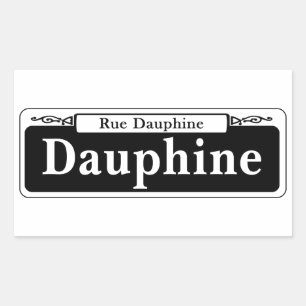 Dauphine St., New Orleans Street Sign Rectangular Sticker