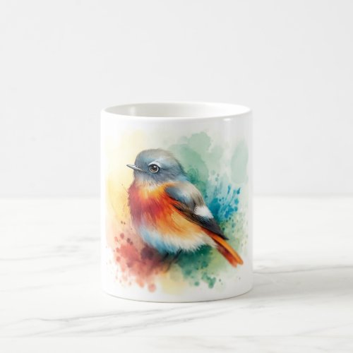 Daurian Redstart Vibrance AREF574 _ Watercolor Coffee Mug