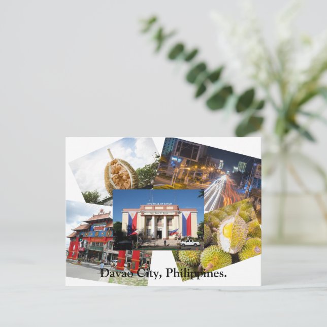 Davao City, Philippines Postcard. Postcard (Standing Front)