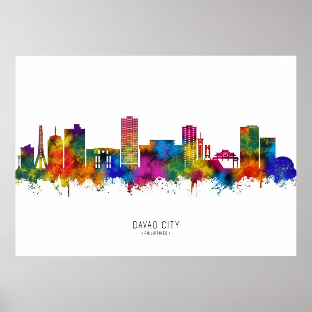 Davao City Philippines Skyline Poster (Front)