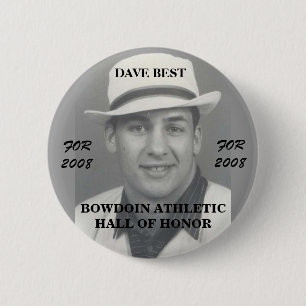Dave Best 4 Bowdoin College Athletic Hall of Honor Button