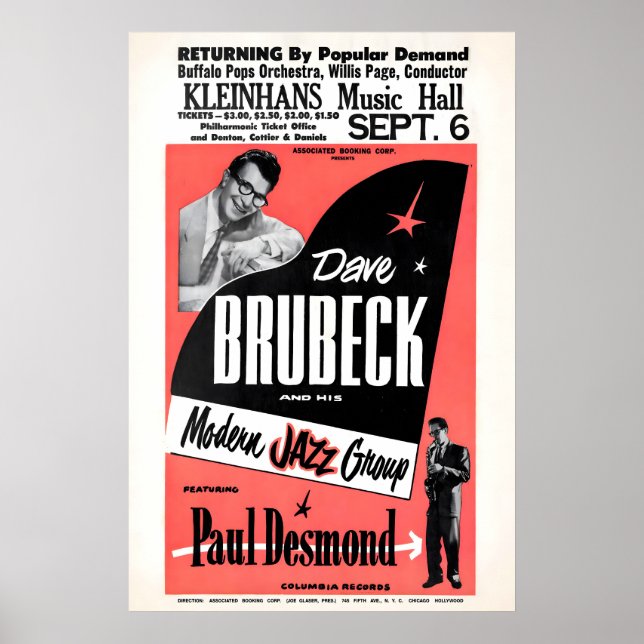 Dave Brubeck - Paul Desmond jazz poster (Front)