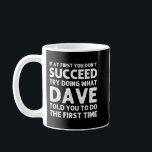 DAVE Gift Name Personalized Birthday Funny Christm Coffee Mug<br><div class="desc">DAVE Gift Name Personalized Birthday Funny Christmas Joke</div>